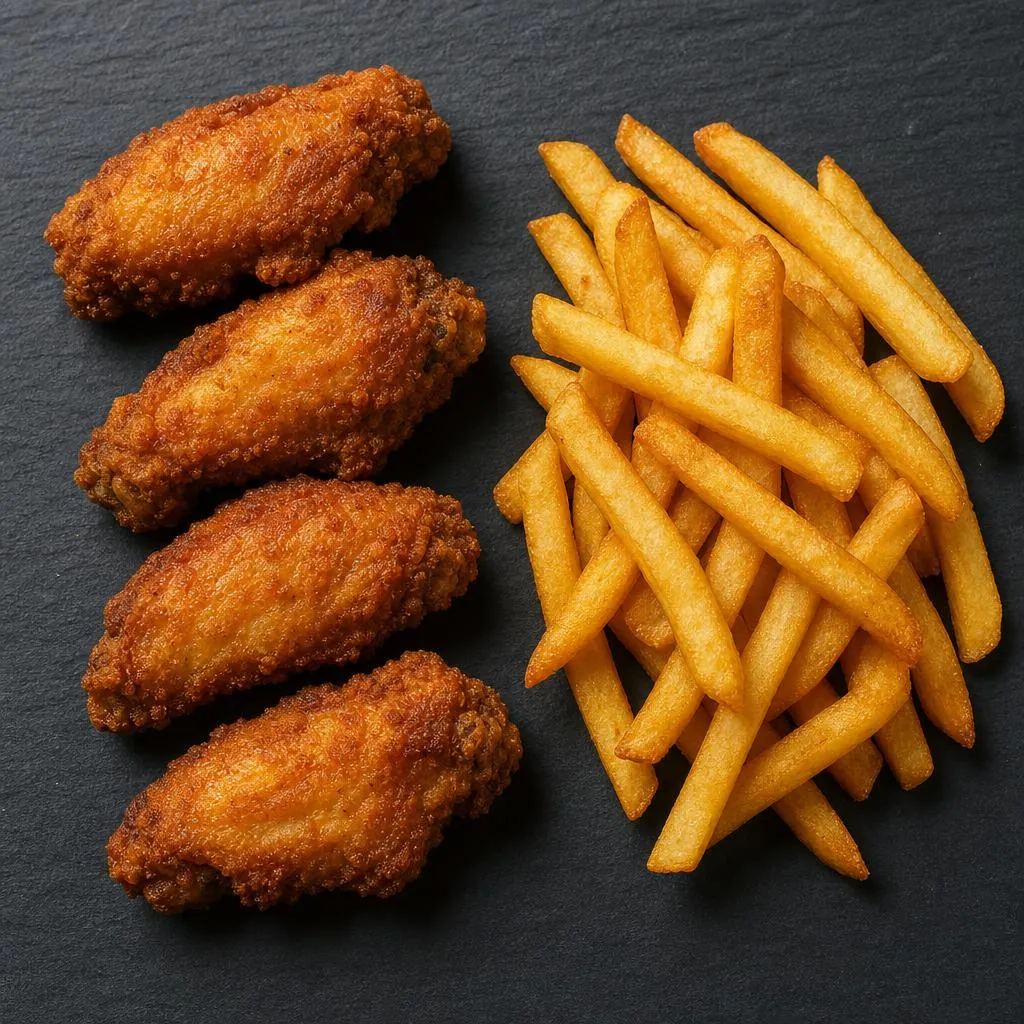 4 Wings + Chips